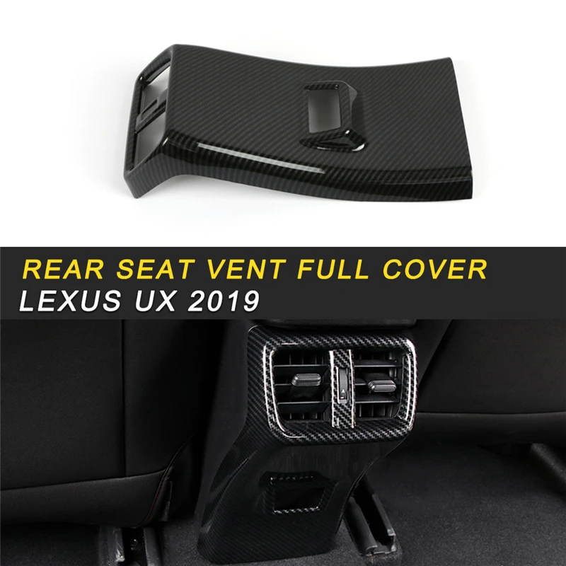 

GELINSI Rear Seat A/C Air Vent Outlet Panel Cover Trim Frame Sticker Interior Accessories for Lexus UX 2019 Car Styling