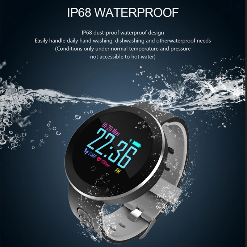 

Q8 Pro Smart Watch IP68 Waterproof Wristband Blood Pressure Heart Rate Monitor Smart Band Sports Tracking Smart Bracelet PK H2
