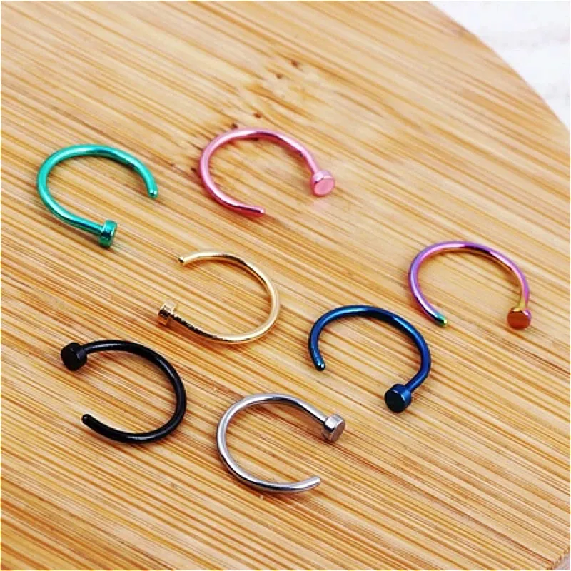 

Fake Nose Ring Lip Ring C Clip Lip Piercing Burun Nose Rings Hoop Women Neuspiercing Body Jewelry Earrings 5 Colour