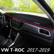For Volkswagen VW T-ROC T ROC 2017 2018 Car Dashboard Cover Dash Mat Pad Anti-UV Dashmat Sun Shade Instrument Carpet Accessories roc max resurfacing