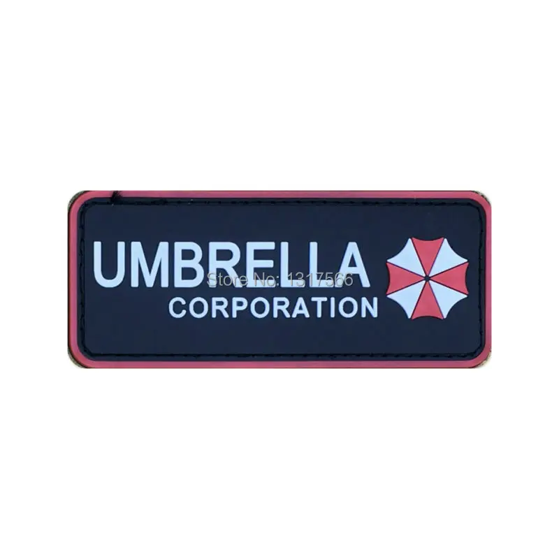 

RESIDENT EVIL SERIES Umbrella Corporation PVC Badge Rubber Badges 3D Patch Applique For Clothing Cap Accessories