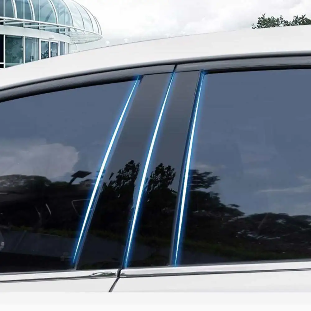 6 шт./компл. окна автомобиля B C столбы наклейки для авто отделка крышки автомобиля Стайлинг для Audi Q5 2009- автомобильные внешние аксессуары