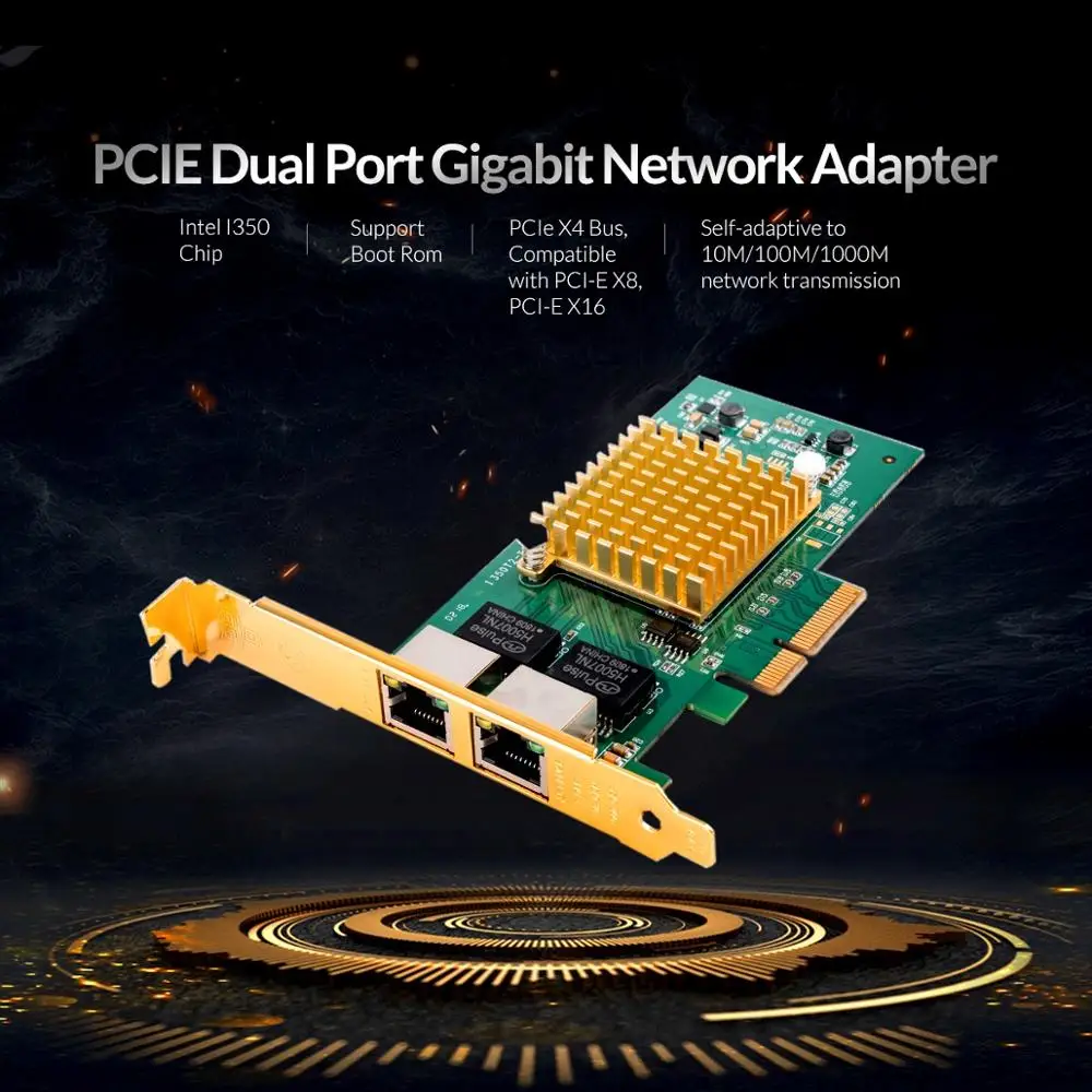 Сетевые карты ORICO PCI E 10M/100M/1000M RJ45 Gigabit Ethernet сетевой LAN адаптер 2 порта 1000 Мбит/с супер