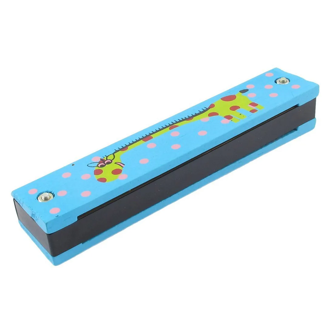 3 шт. Holz Giraffen Muster Dual Reihen 32 Лох Kinder Mundharmonika Harmonika Blau