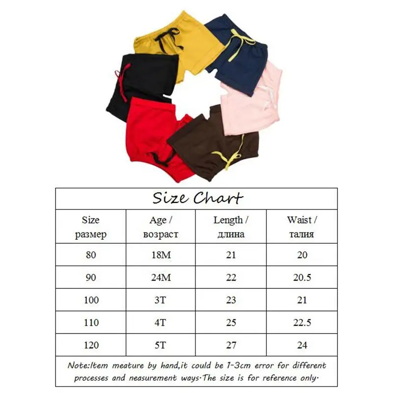 New Baby Boy Girl Summer Shorts High Quality Kids Cotton Beach Solid Pants Children Casual Elastic Waist Trousers Boys Clothes