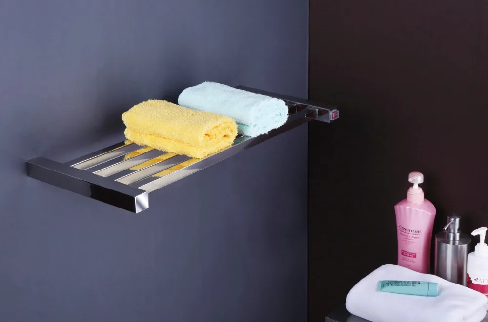 

304# Stainless Steel Heated Towel Rail Electric Single Layer Towel Warmer Wall Mounted TW-SQ17