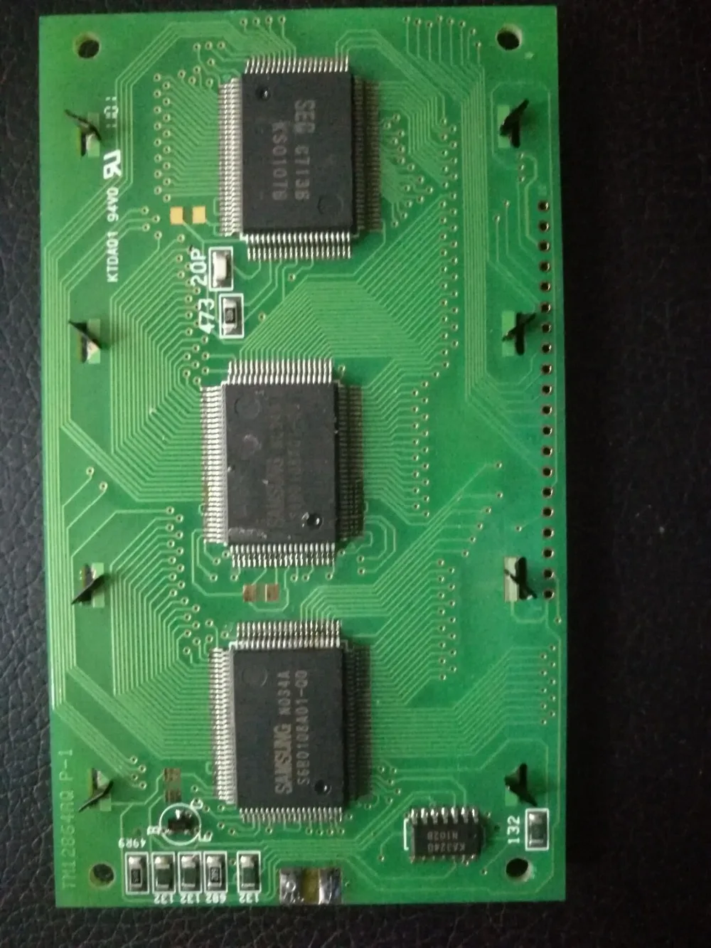 

1pcs TM12864AQ TM12864ABC TM1264H EL backlight Yellow green display PCB dimension 113x65 mm original