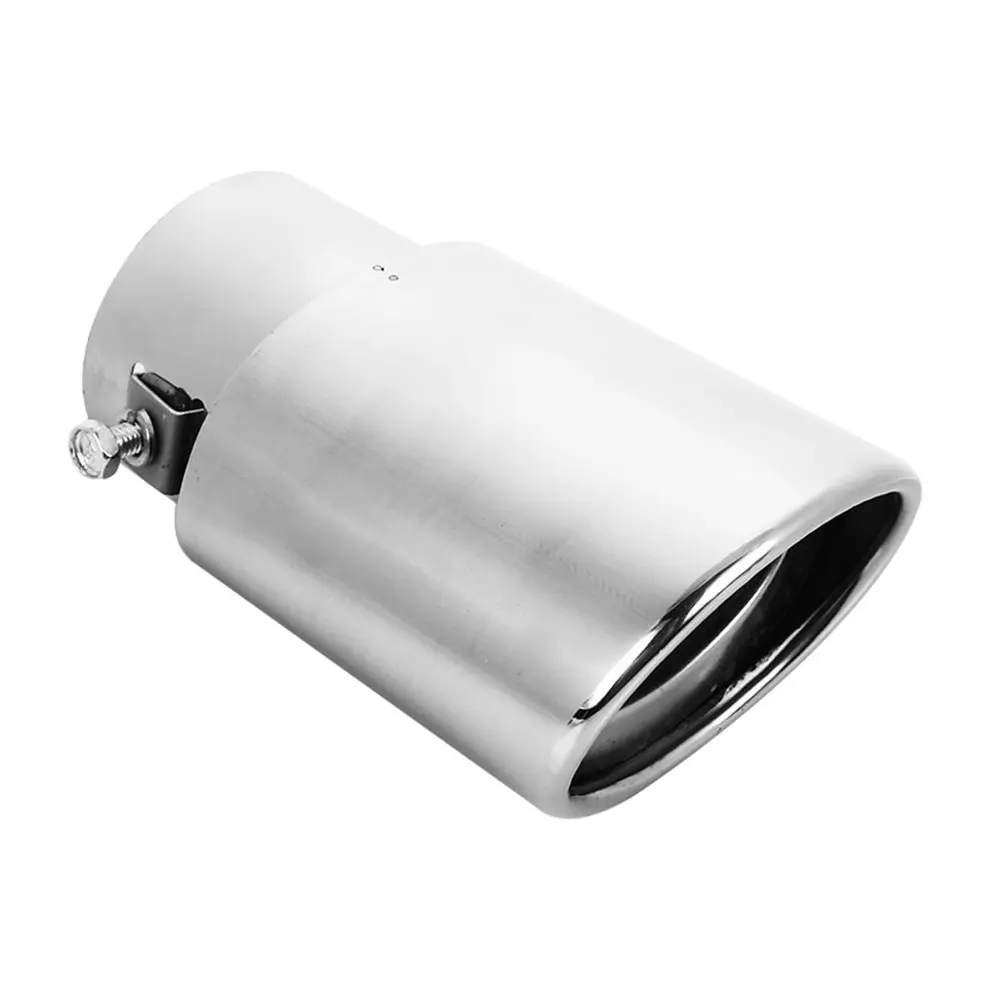 

Car Tail Rear Straight Exhaust Muffler Pipe Tip Stainless Steel Chrome 63-76