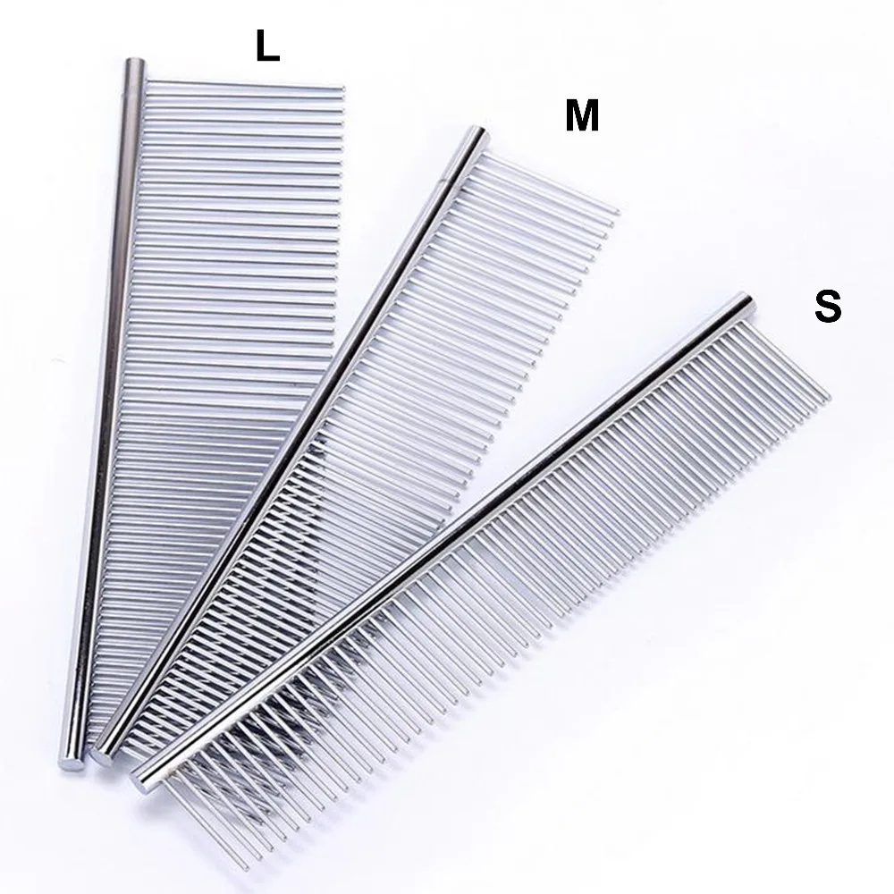 Cat Grooming Comb Stainless Steel Pet Combs Dog Straight Hairdressing Clean Comb Puppy Cats Dogs Hair Removal Brush Cat Grooming Comb Stainless Steel Pet Combs Dog Straight Hairdressing Clean Comb Puppy Cats Dogs Hair Removal Brush