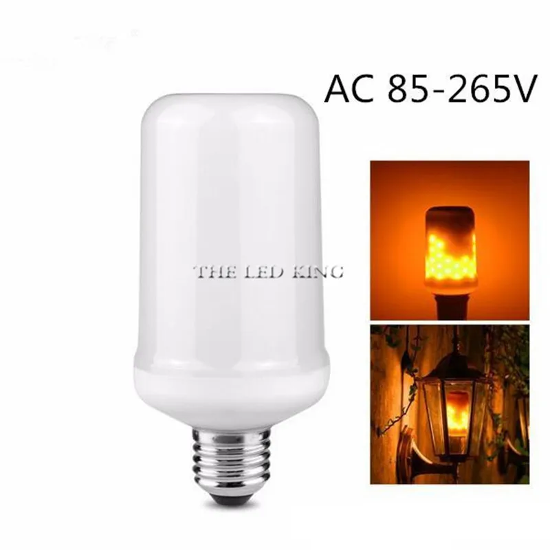 

Creative 4 Modes+Gravity Sensor Flame Lights E27 2835 LED Flame Effect Fire Light Bulb Flickering Emulation Decor Lamp AC90-265V