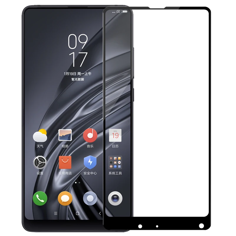 Защитное стекло для экрана Xiaomi mi x 3/2 s/2 Nillkin CP+ Pro с полным покрытием, прозрачное Защитное стекло для Xiaomi mi x 3/2 s/2 - Цвет: Black