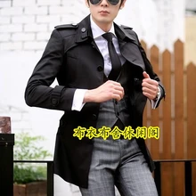 Черные мужские тренчи однобортный ремень Тонкий Модный повседневный casaco masculino короткий Тренч Мужское пальто плюс размер 9XL