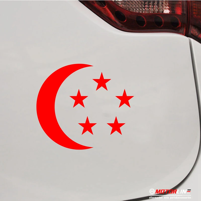 

Singapore Flag Symbol Decal Sticker Car Vinyl pick size color no bkgrd
