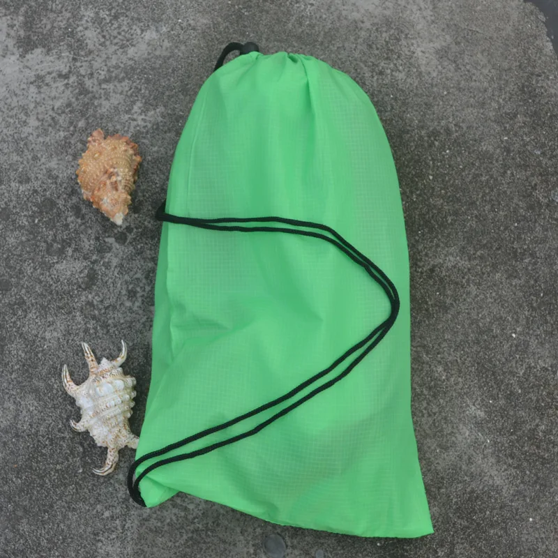 Green 10 secends Быстрый надувные laybag спальный мешок воздуха сна Кемпинг кровать Портативный пляжный воздухе гамак нейлон сна диван-кровать ленивый сумка - Цвет: Green