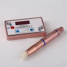 Новейший professional цифровой постоянный макияж швейцарский мотор машина татуировки брови губы машина комплект с ЖК-блоком питания