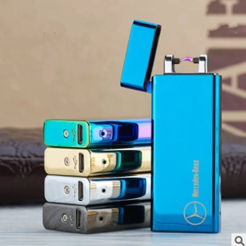 USB Charging Arc Pulse Lighters Wind Mercedes Benz Accelerometer Shake