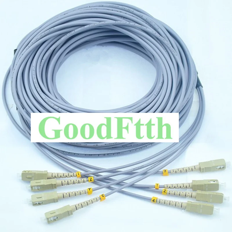 

4 Core Fiber Armoured armored Patch Cord Jumper SC-SC Multimode 50/125 OM2 GoodFtth 10-50m