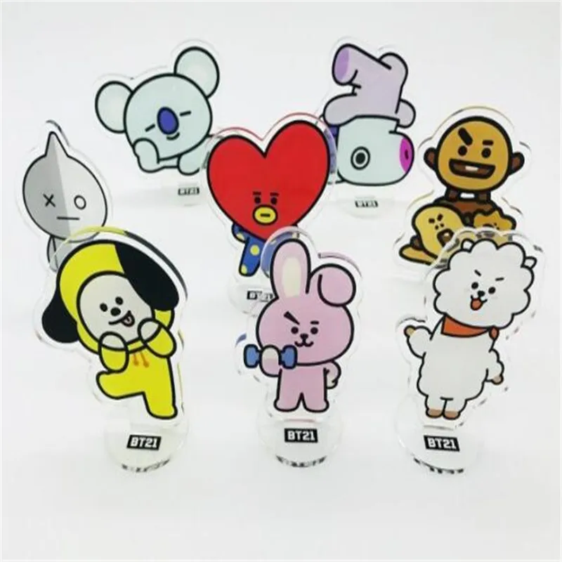 2018 Новый Kpop OPPASTORE BTS BT21 Standcard Bangtan обувь для мальчиков мультфильм пластик украшения