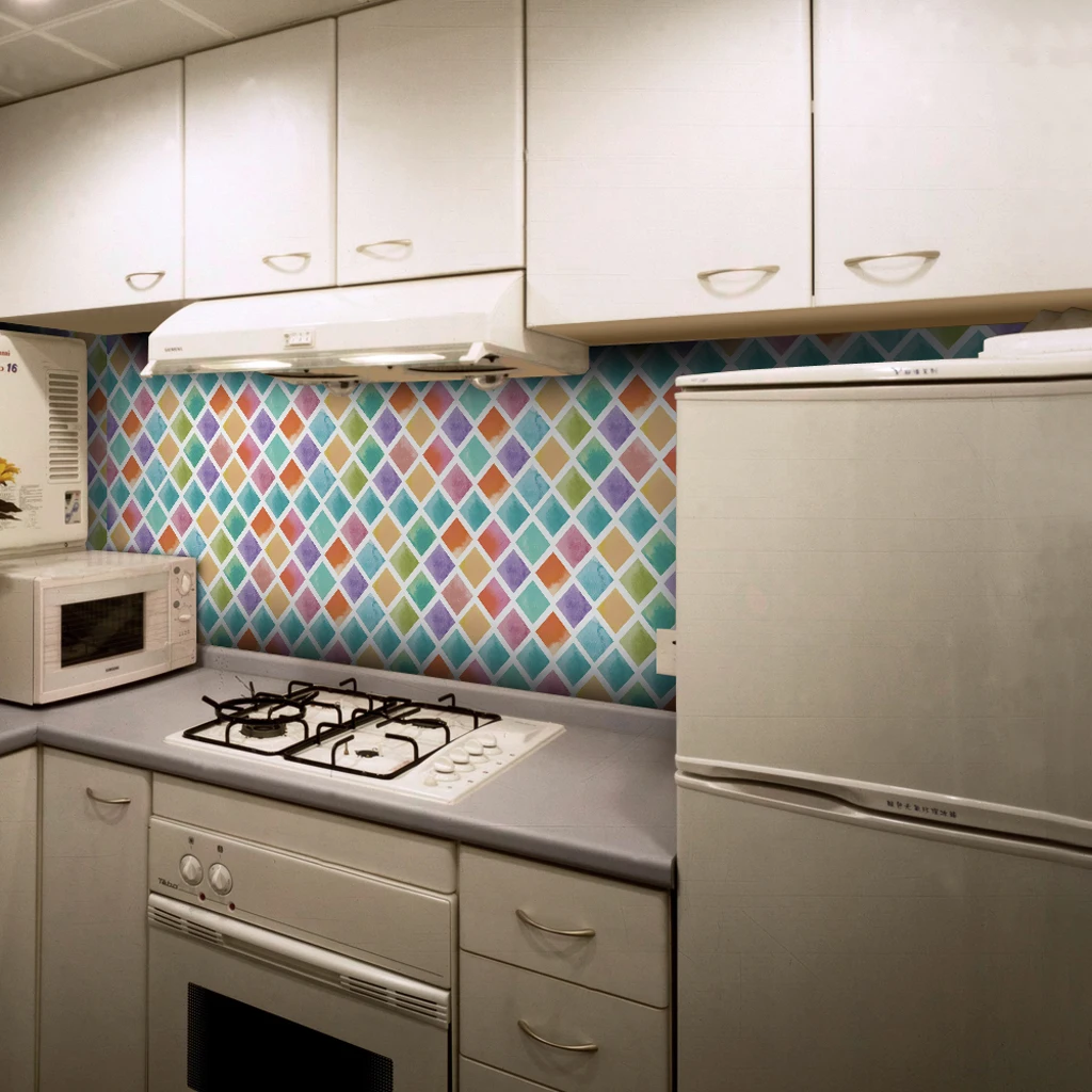 PVC Waterproof 3D Mosaic Wall Paper Wall Sticker Decorative Decal for Home Office Wall Floor Tile Decor 500x20cm