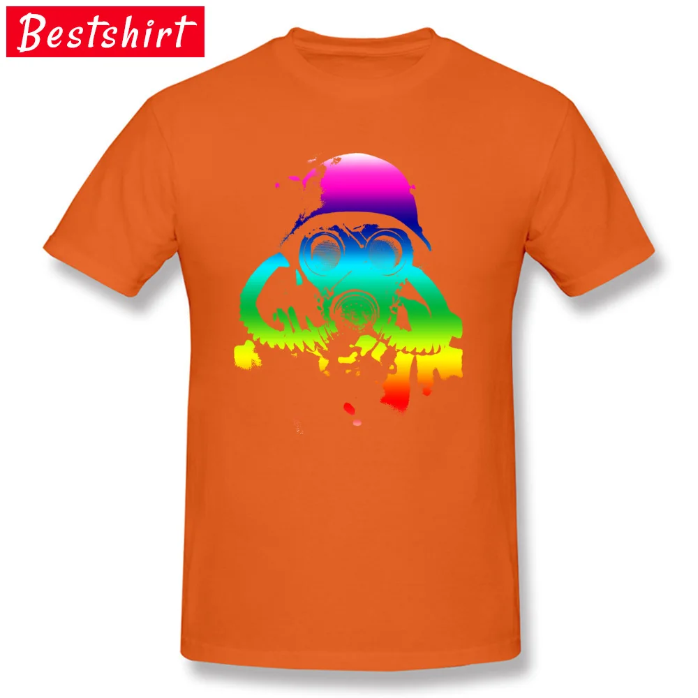 Clean World Personalized Autumn Pure Cotton O-Neck Men's T Shirt Printed On T Shirts Funny Short Sleeve T-shirts Clean World orange