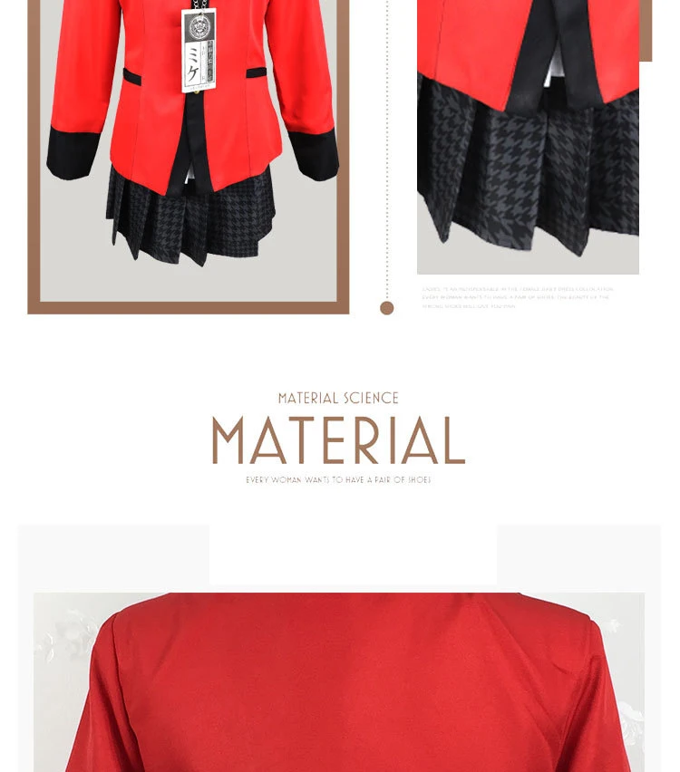 Kakegurui Compulsive Gambler Runa Yomozuki Kakegurui Cosplay Costume Runa Yomozuki Coat Jabami Yumeko Cosplay Costume and wig