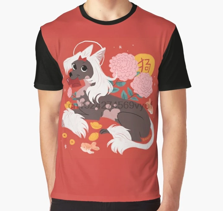 

All Over Print Women T Shirt Men Funny tshirt Familiar - Chinese Crested Graphic T-Shirt