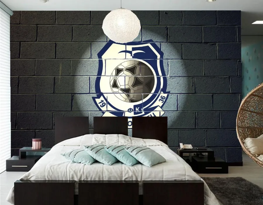 

Custom large murals,Football Logo Sport wallpaper papel de parede,living room sofa tv wall bedroom 3d wall murals wallpaper