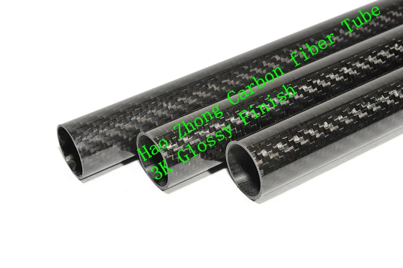 

1-10 pcs 25MM OD x 23MM ID Carbon Fiber Tube 3k 500MM Long with 100% full carbon, (Roll Wrapped carbon tube) Quadcopter 25*23