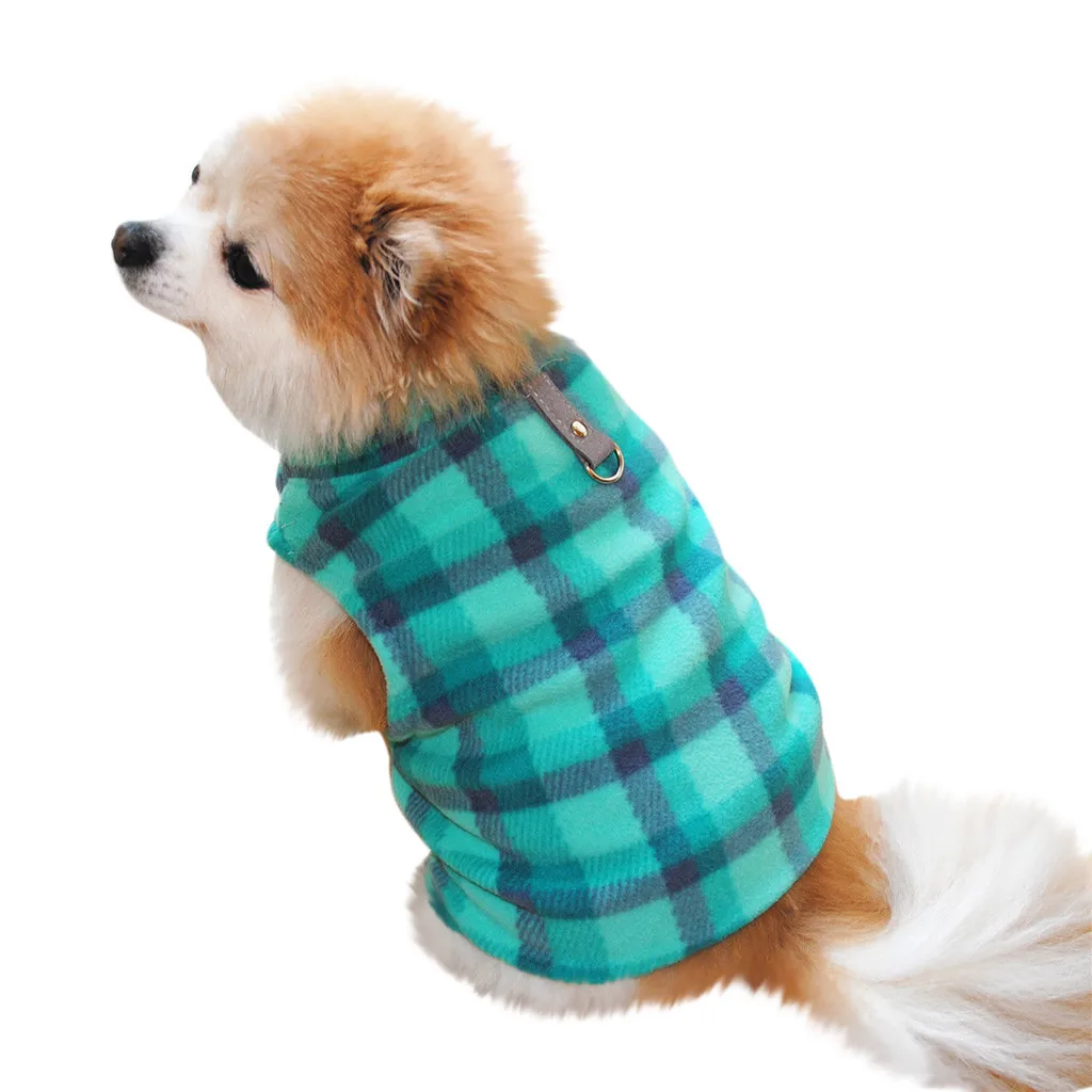 Собака Кошка ворсистый теплый жилет Щенок Одежда для собак Одежда для домашних животных для маленьких собак французские толстовки "Бульдог" зимнее пальто для собак - Цвет: Синий
