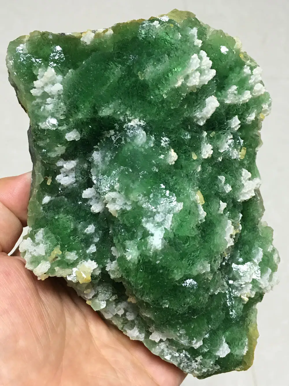 910g Unique Natural Perfect Green fluorite Mineral Specimen healing crystals | Дом и сад