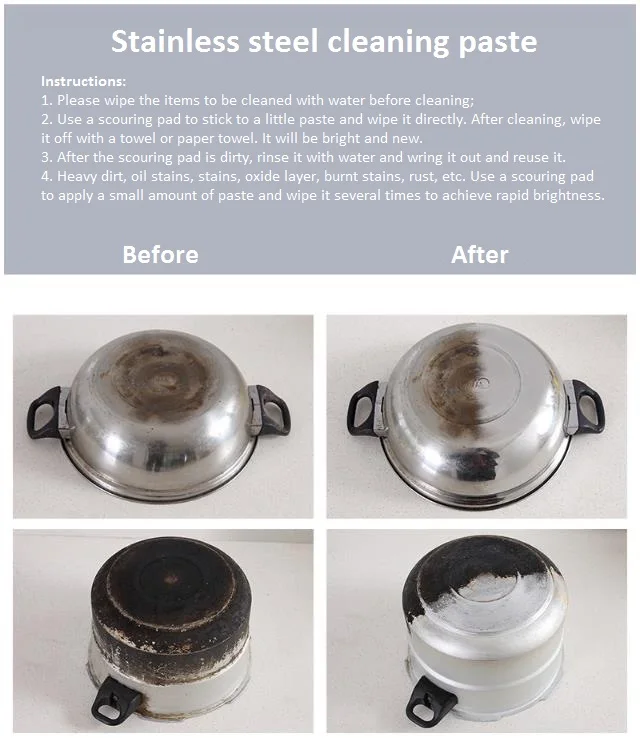 

Rust Remover Stainless Steel Cleaning Paste Tile Cleaning Agent Decontamination Cleaning Paste Kitchen Pot Bottom Ceramic Scale