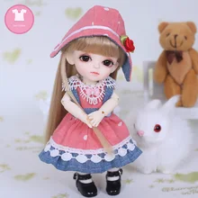 BJD одежда 1/8 милое мини платье или костюм для лати желтое Lumi Haru Sunny Body Doll Одежда Аксессуары OUENEIFS