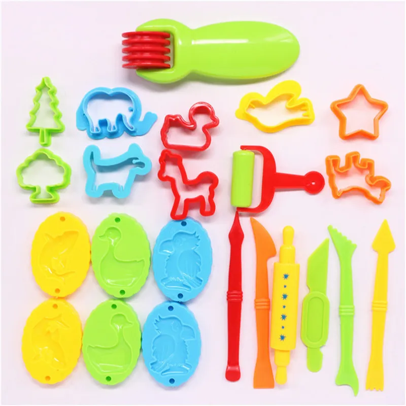 

23pcs Plastic Play Dough Tools Set Toy, Educational Plasticine Mold, Modeling Clay Kit, Slime Toys For Children, Brinquedos