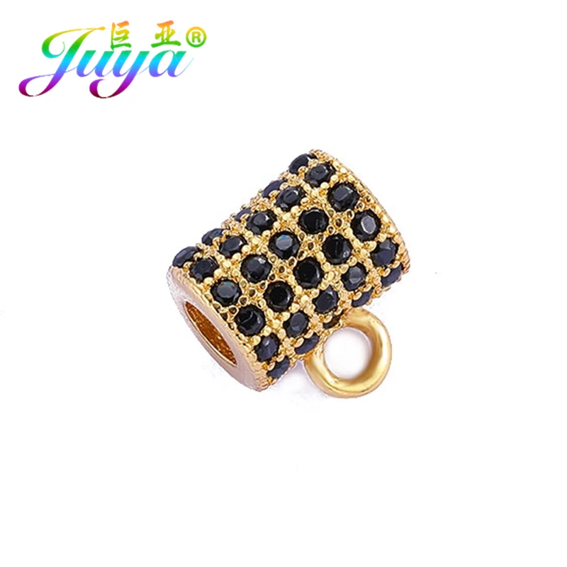 Gold Black Али Moda золото/серебро/розовое золото большое отверстие разъем Bails бусины сепараторы интимные аксессуары для бисера Шарм Ювелирные Браслеты решений - Цвет: Gold Black