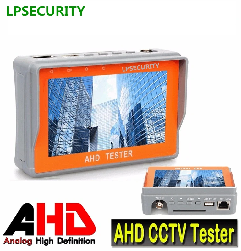 

LPSECURITY Portable 4.3" LTPS LCD 1080P Analog CCTV Camera Display AHD Monitor Tester 12V-Output with PTZ function