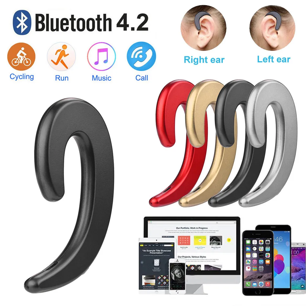 

Bone Conduction Earphone Wireless Bluetooth 4.2 Sports Stereo Headset for laptop Tablet For Xiaomi For Samsung