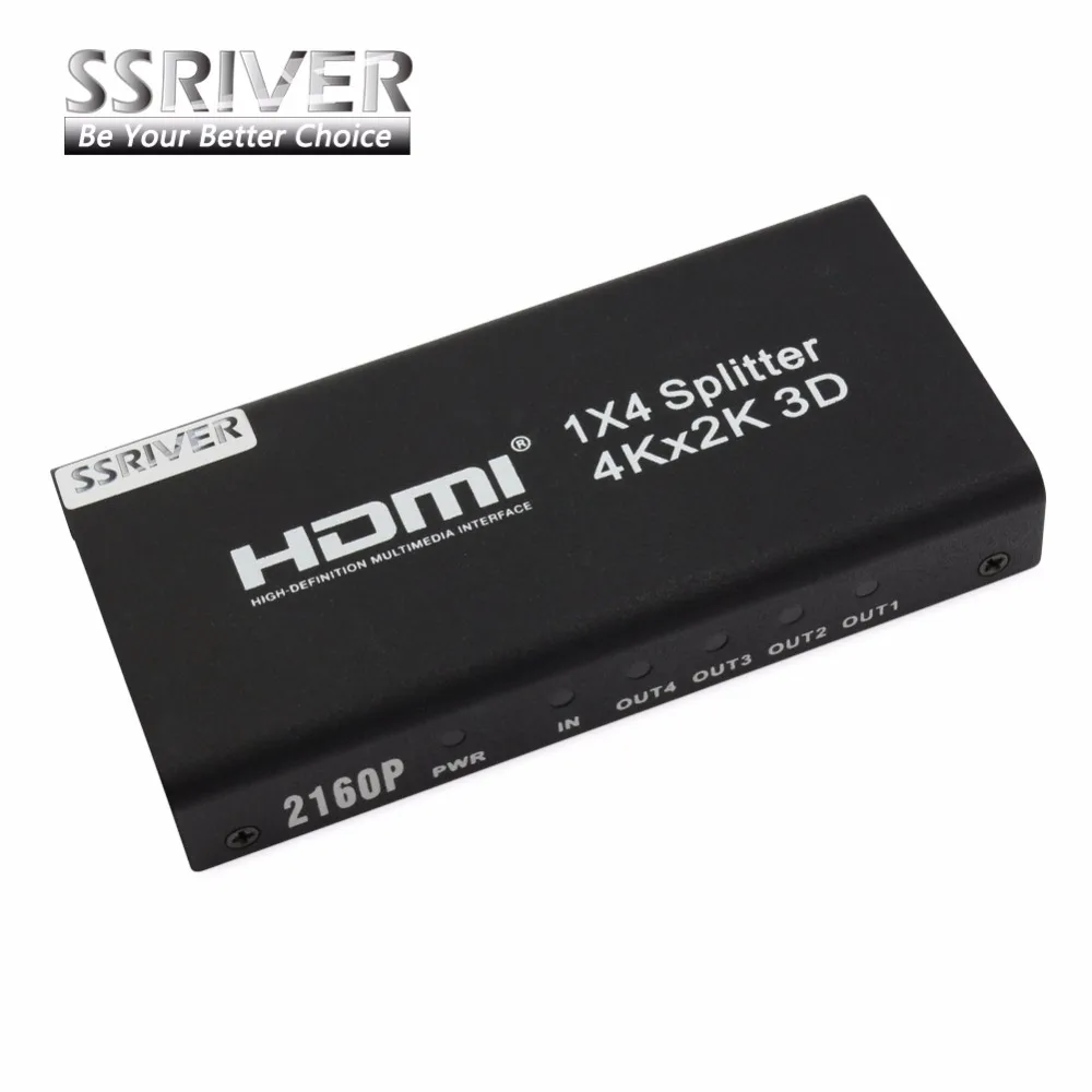 SSRIVER 5 шт./лот 4 K HDMI 1x2 1x4 1x8 2160 P сплиттер, full HD 1080 P усилитель HDMI коммутатор адаптер конвертер для HDTV