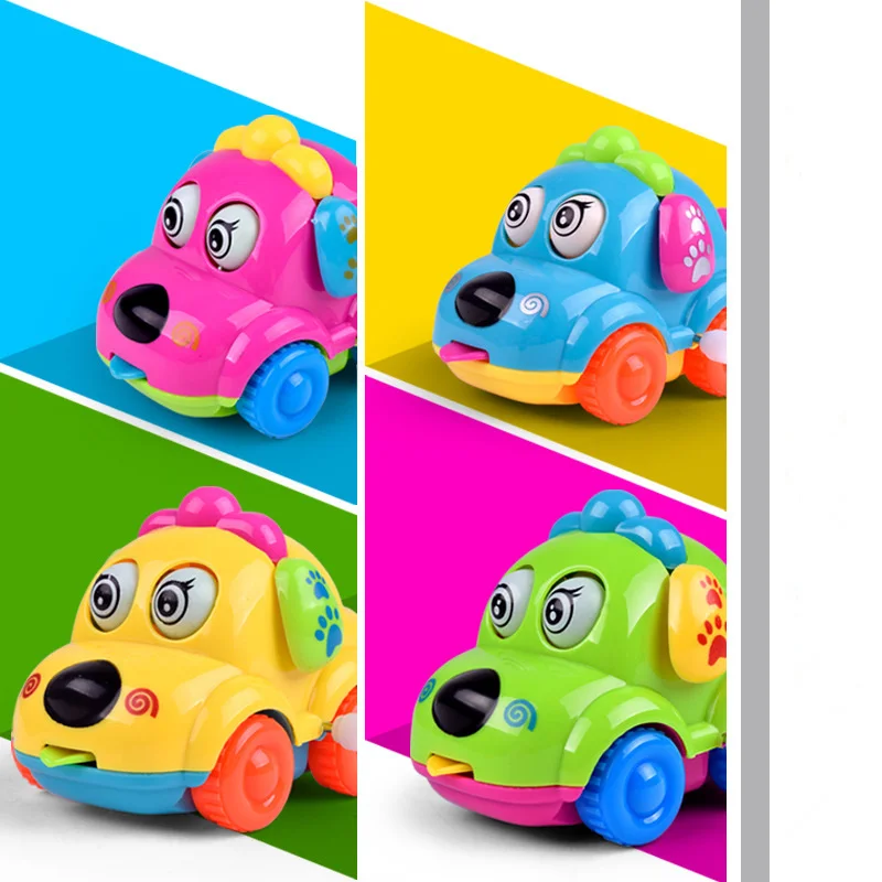 1 шт. милые Мультяшные животные заводные игрушки в форме собаки модель автомобиля игрушка детский поданный подарок для детей Детские игрушки