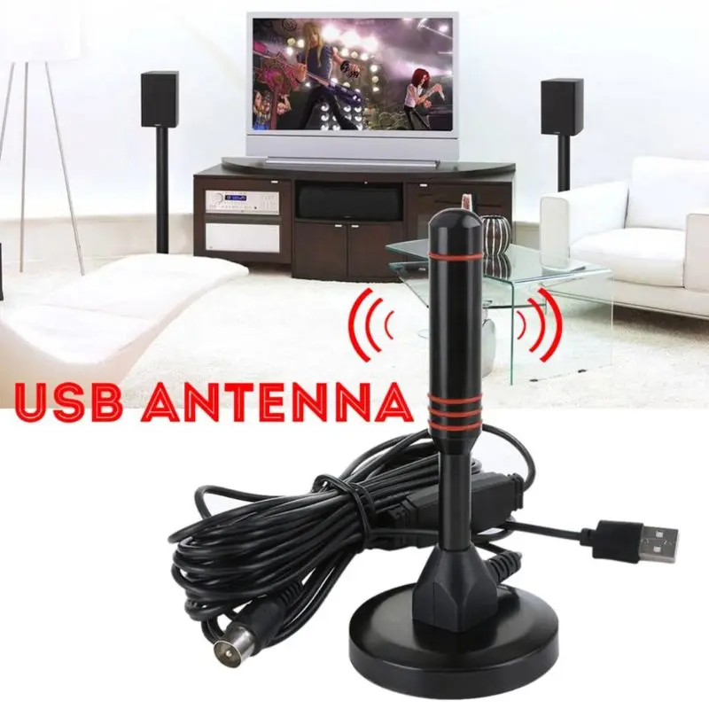 HD цифровая D ТВ комнатная ТВ антенна Fox DVB-T CMMB DTMB DVB-T2 цифровой УКВ УВЧ ISDB ATSC приемник сигнала с USB ТВ-тюнером