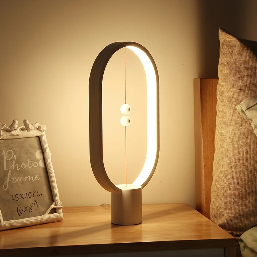 

Thrisdar LED Intelligent Heng Balance LED Night Light Magnetic Mid-air Switch USB Powered Bedroom Heng Balance Table Lamp