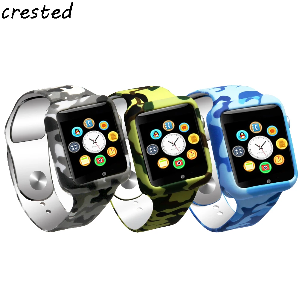 

CRESTED silicone strap for apple watch 3/2/1 iwatch band 42mm 38mm bracelet wrist belt watch accessories watch strap+case