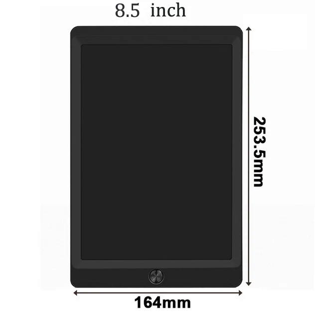8.5 inch black ЖК-планшет для письма 8,5 10 дюймов цифровой рисунок электронный почерк коврик для сообщений графическая доска детская письменная доска подарки - Цвет: 8.5 inch black