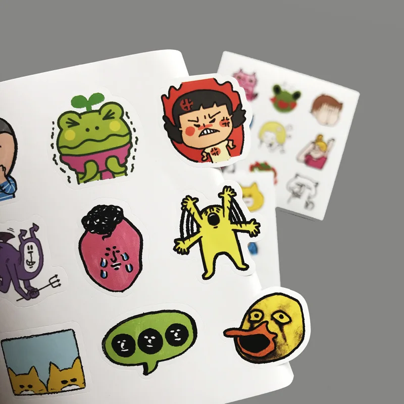 [new] Cute diary stickers homemade hand account decoration stupid funny funny cartoon children notepad stickers waterproof