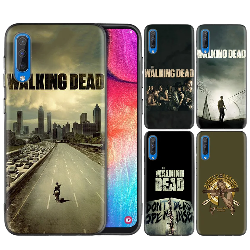 

Black Dark Silicone Case for Samsung Galaxy A50 A30 A10 M30 Cases Cover Shell Coque The Walking Dead