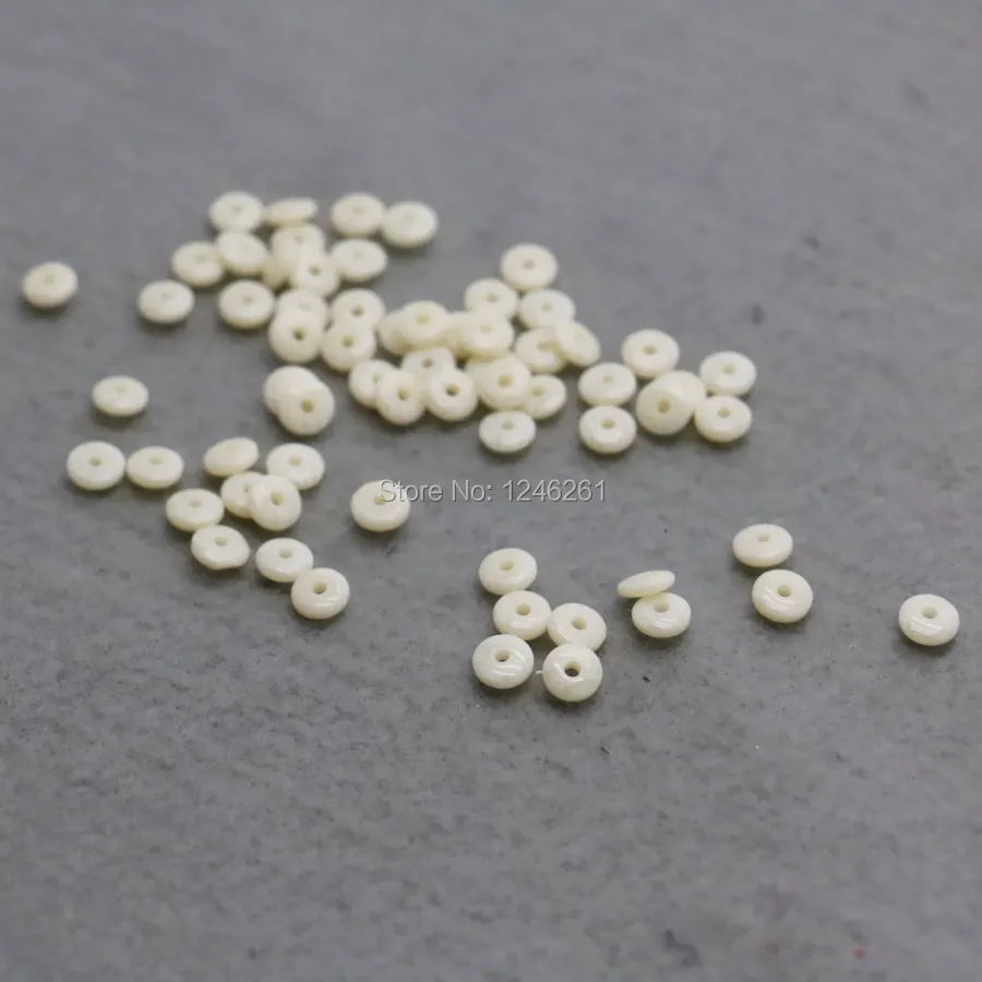 

100PCS Trend Wholesale Spacers Jewelry white Beeswaxes separate loose beads Fittings for Accessory DIY 6mm components Findings