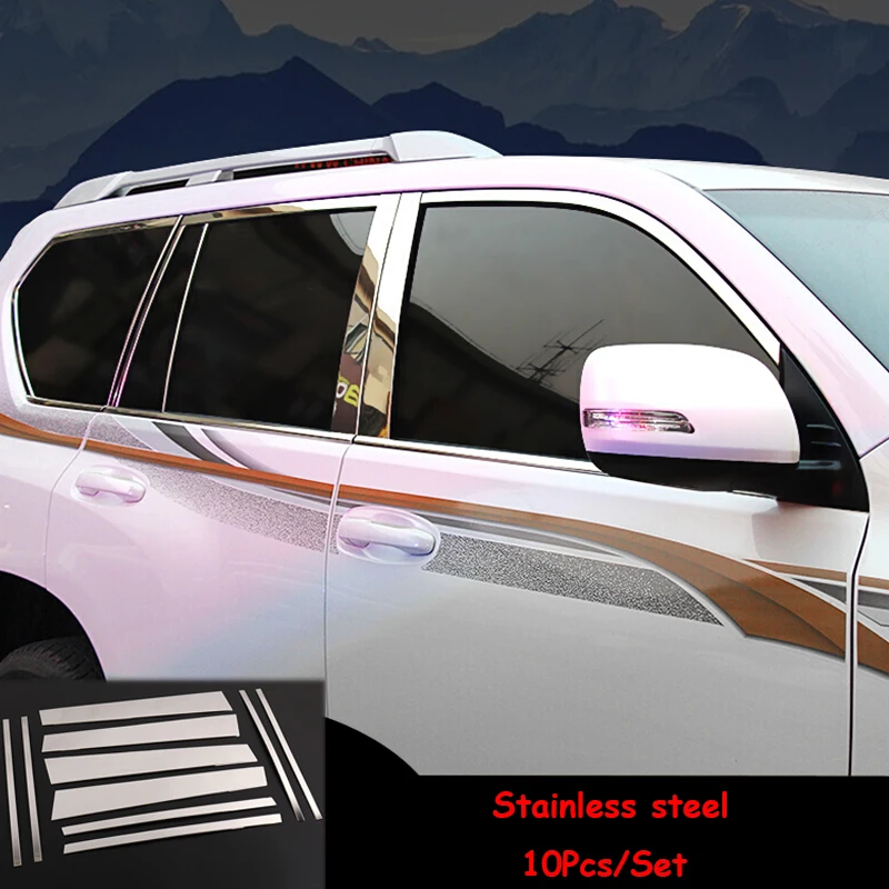 For-Toyota-Prado-FJ150-FJ-150-2010-2016-Stainless-steel-Window-Trims-Center-Pillars-Covers-Car (5)