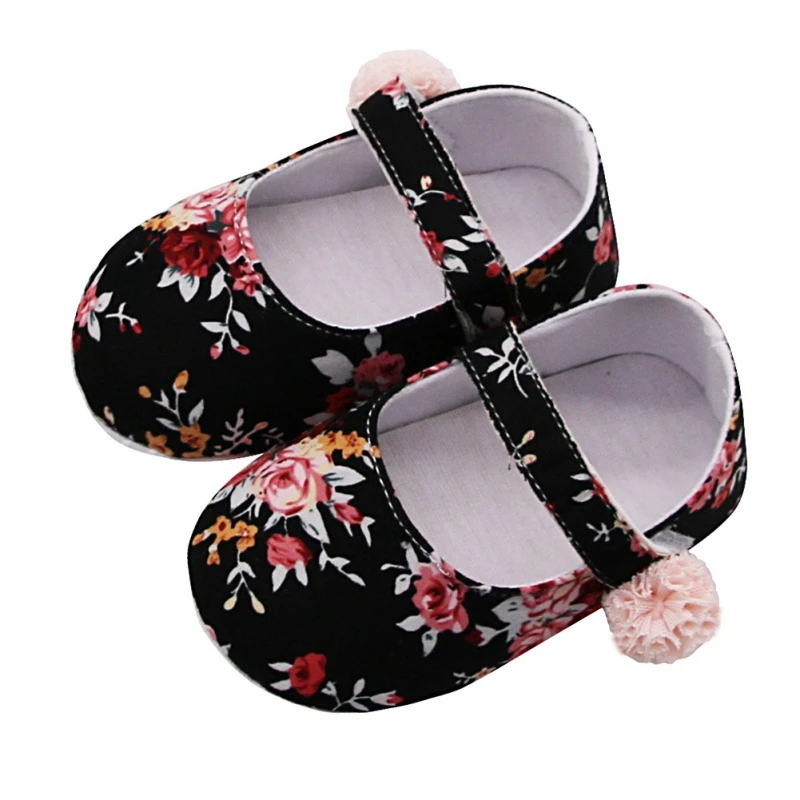 Zapatos antideslizantes con estampado Floral para bebé y niña, calzado transpirable para caminar, zapato informal de suela suave para primeros pasos|Primeros - AliExpress