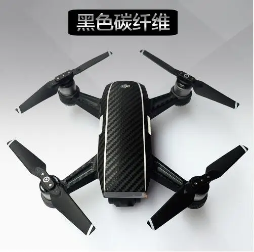 Protective Luxury Carbon Fiber Sticker Skin Cover Waterproof Sticker for DJI Spark RC Helicopter FPV Quadcopter camera drone
