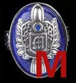 Кольцо из стерлингового серебра с дневниками вампира, A-Z из серебра 925 пробы с буквами, 26 дизайнов, кольца из натурального лазурита с голубым кристаллом - Цвет основного камня: M