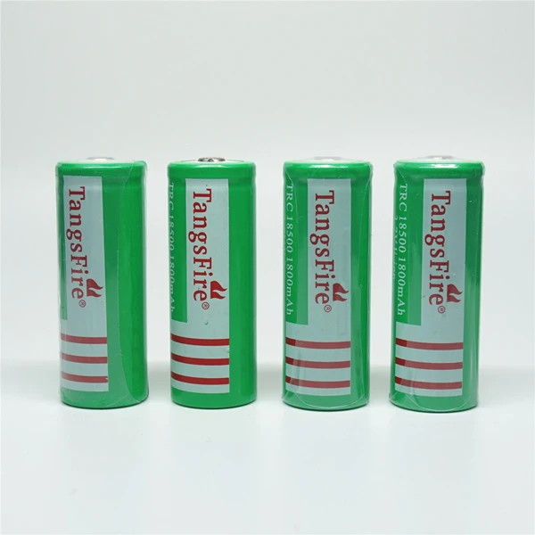 

Wholesale 4 PCs Rechargeable tagsfire 18500 1800 mAh 3.7 V Li-ion battery for torch